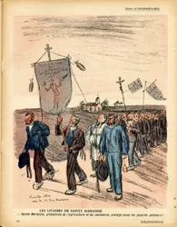 Die Butterplatte, Nummer 323, Satirische in Farben