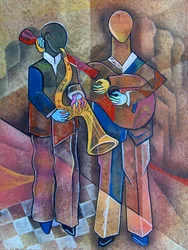 Abstrakte Jazzmusiker