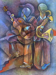 Kubistisches Jazz-Duo