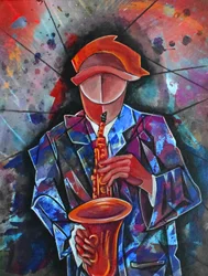Lebhaftes Saxophon-Jazz