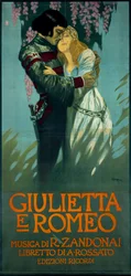 Plakat für die Oper Romeo und Julia von Riccardo Zandonai