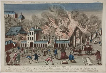 Ansicht des Feuers in St. Germain, Paris