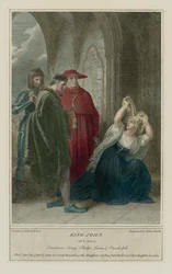 Illustration zu Shakespeares König Johann, Akt III, Szene 4