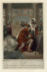 Illustration für Shakespeares Macbeth, Akt III, Szene 4