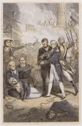 Nelson empfängt das Schwert des spanischen Admirals