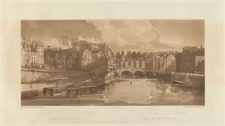Ansicht der Pont St. Michael, vom Pont Neuf aus gesehen, 1803