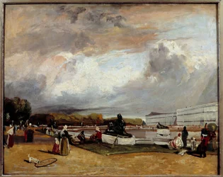 Das Wasserbett in Versailles. Gemälde von Richard Bonington (1801-1828)