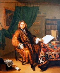 Kenner in seiner Bibliothek