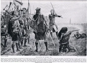 Die Schlacht von Quebec, 1759, Illustration aus 