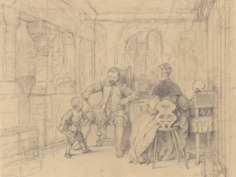 Die Fechtstunde, ca. 1847-49