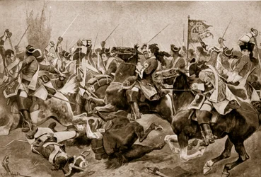 Die Schlacht von Malplaquet, 1709, Illustration aus 