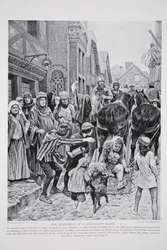 Die Bestrafung eines betrügerischen Bäckers, Illustration aus „Hutchinson