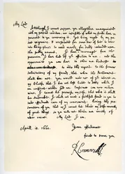 Brief von Richard Cromwell, Lord Protector, an General George Monck, 18. April 1660