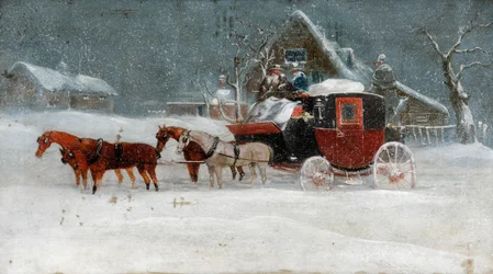 Kutsche im Wintersturm II