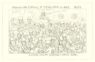 1849, Ein Apfelweinkeller während eines komischen Liedes