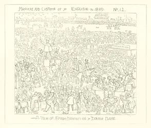 1849, Eine Ansicht der Epsom Downs am Derby-Tag