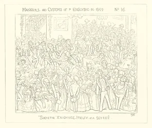 1849, Die Gesellschaft genießt sich bei einer Soiree