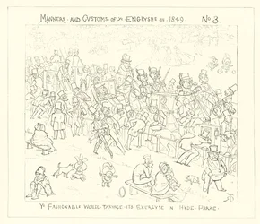 1849, Die modische Welt beim Sport im Hyde Park