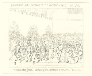 1849, Westminster Hall, Die Zeremonie der Eröffnung des Termins
