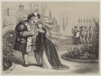 Kritischer Moment im Leben von Catherine Parr (Aquatinta)