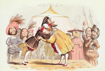 Heinrich VIII (1491-1547) und Franz I. von Frankreich (1494-1547) auf dem Feld des Goldenen Tuchs