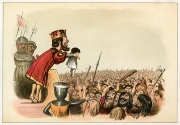 König Edward I. stellt seinen Sohn als Prinz von Wales vor