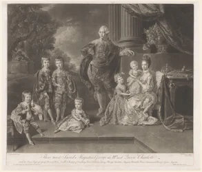 Porträt von George III., König des Vereinigten Königreichs, und seiner Familie