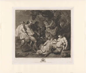 Silenus mit einer Familie von Satyrn (Bacchanal)