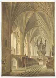 Der Chor der Kathedrale von Bristol, Blick nach Westen