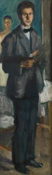 Selbstporträt mit einer Palette, 1906-1907
