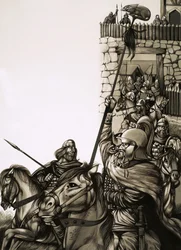 Camelot, das Schloss von König Arthur und seinen Rittern der Tafelrunde