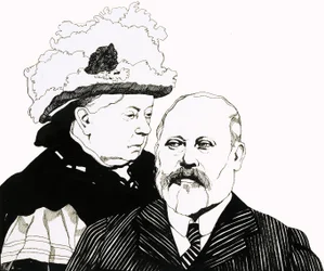 Königin Victoria und der Prinz von Wales, bald König Edward VII.