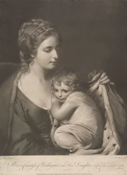 Maria Gräfin von Waldegrave und ihre Tochter Lady Elizabeth Laura