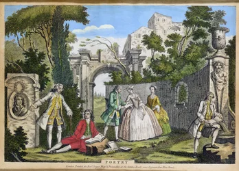 Poesie, veröffentlicht von Robert Sayer (fl. 1750-80) ca. 1750