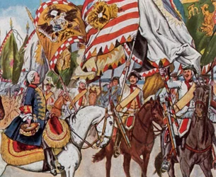 In den Siegesfeiern von Hohenfriedberg. 4. Juni 1745