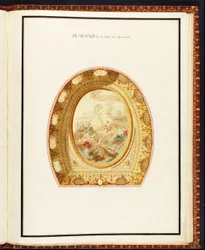 Plafond de la salle de spectacle, aus Recueil des plans du Petit Trianon von Richard Mique