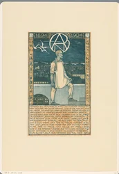 Druck anlässlich des zehnjährigen Jubiläums des Allgemeinen Niederländischen Diamantarbeiterbundes im Jahr 1904