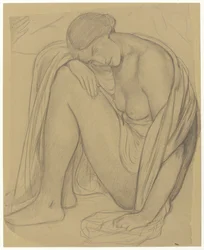 Sitzende Frau