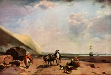Fischerleute an der Küste der Normandie, Frankreich, um 1824, 1934