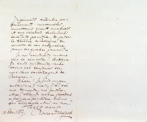 Handgeschriebener Brief von Richard Wagner an Luigi Mancinelli, 10. Dezember