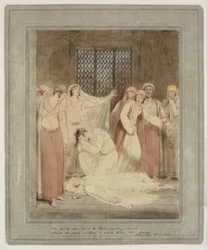 Szene aus Henry Gally Knights Phrosyne, eine griechische Geschichte