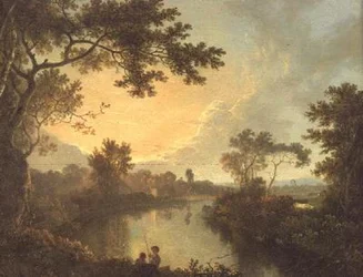 Ein Blick auf den Fluss Dee in der Nähe von Eaton Hall