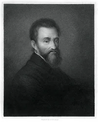 Michelangelo, italienischer Renaissance-Bildhauer, Maler, Architekt und Dichter, 1833