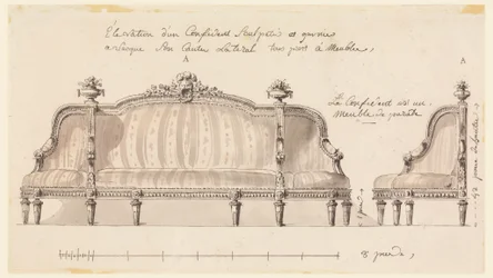 Entwurf für einen Beichtstuhl, ca. 1780