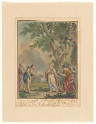 Telemachus und Mentor kommen bei der Nymphe Calypso an (Telemachus-Reihe)