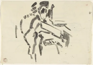 Skizze einer sitzenden Figur