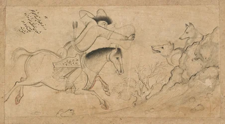 Der Wolfsjäger, Isfahan, Safawiden-Dynastie, 1642
