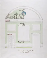 Entwurf für die Endwand des Speisesaals, Headfort House