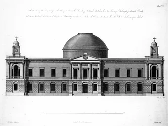 Die Südfassade des Register House, Edinburgh, graviert von J. Roberts, 1773