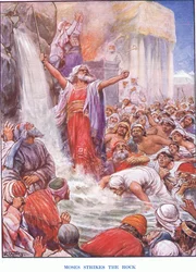 Moses schlägt den Felsen